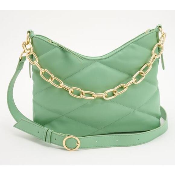 House of Want Convertible RFID Hobo Bag Green Fig - Picture 1 of 16